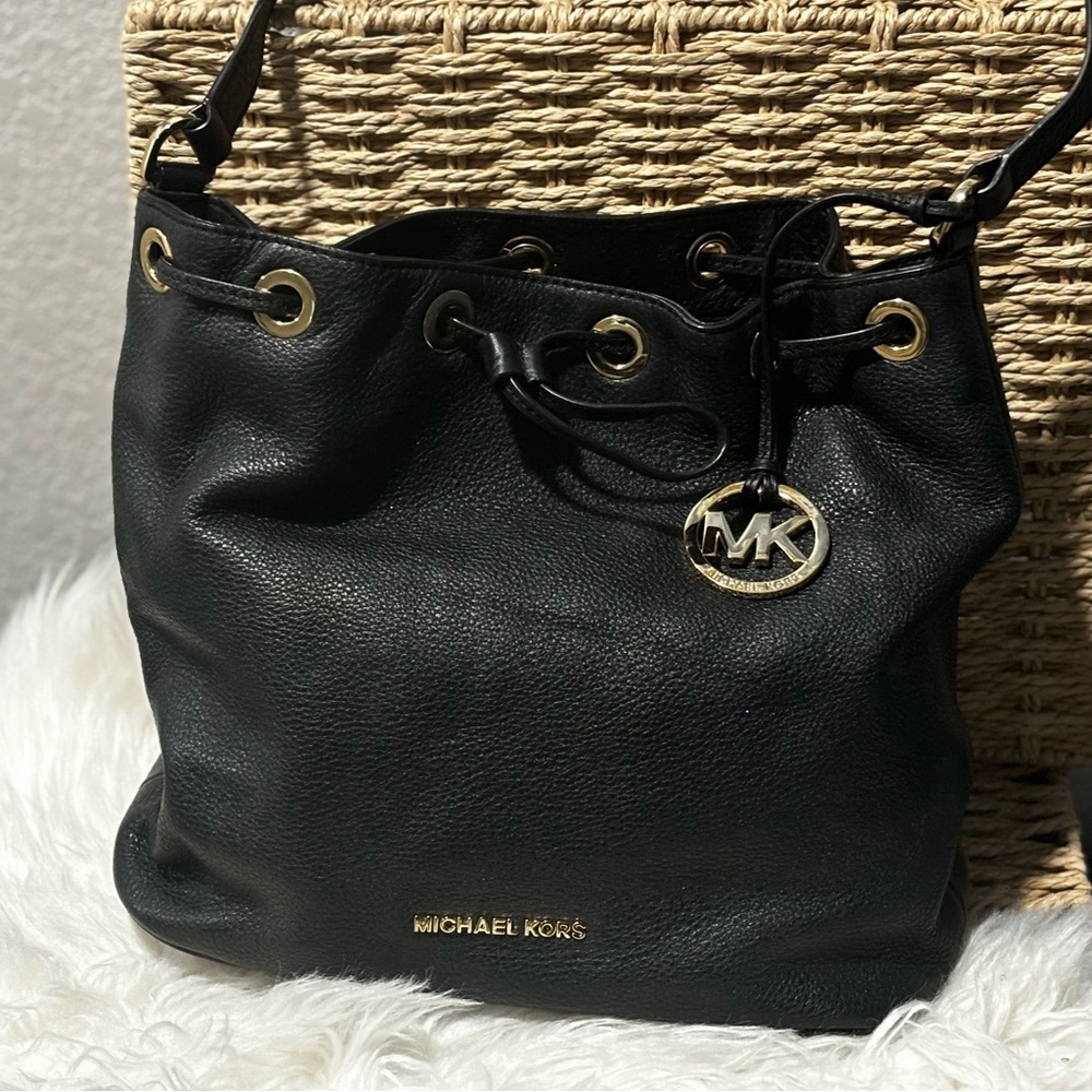 Michael Kors black leather purse.